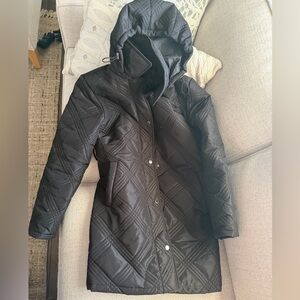 Jones New York Black Quilted Puffer Jacket